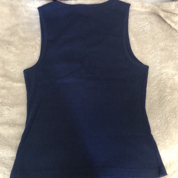 BELLAGIO LAS VEGAS RESORT MERCH VINTAGE - Dark Blue Tank Top 100% cotton so soft - Picture 5 of 5